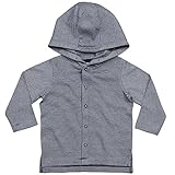 (ベイビーバグズ) Babybugz 赤ちゃん・ベビー用 ボーダー柄 フードつき 長袖 Tシャツ パーカー (3-6ヶ月) (ホワイト/ノーティカルネイビー)