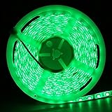 SUPERNIGHT DC12V 5M 16.4Ft Green 5050SMD 300LED Waterproof Flexible LED Light Strip lamp White Tape 