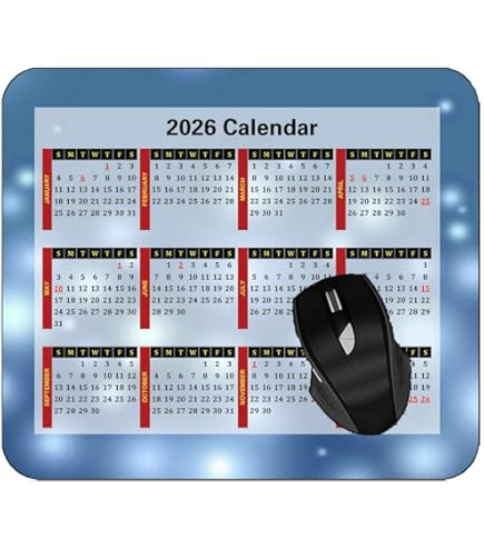 Amazon.co.jp: 2025年カレンダーブラックカレンダーマウスパッド
