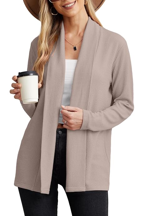 Lightweight Urban Coco Long Sleeve Knit Sweater Cardigans Curved