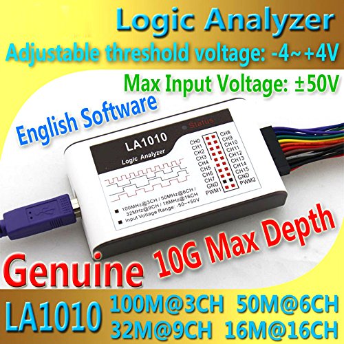 zmart LA1010 USB ロジック アナライザ 100M 最大 サンプルレート 16チャンネル 10Bサンプル MCU ARM FPGA デバッグツール