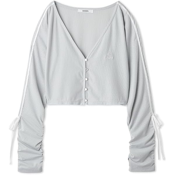 Amazon | [フレイ アイディー] シルクコットンシアーリブカーディガン