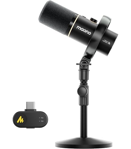 Amazon.co.jp: MAONO PD200W ハイブリッドワイヤレスポッドキャスト