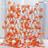 Coobl 7.8 Ft人工花Maple Rattan Leaves Vine Fake Foliageリーフ花植物ガーランド庭装飾& # xff08 ; 5点& # xff09 ; 78ft イエロ