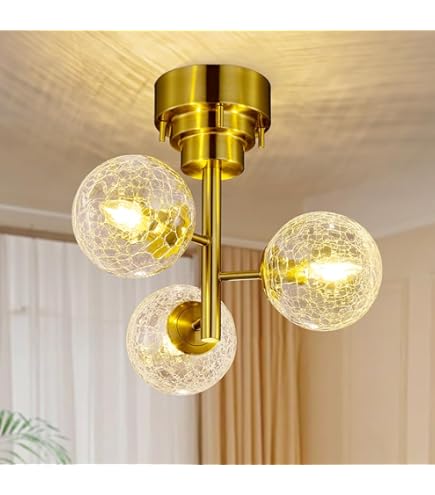 Amazon | キシマ クラシック シーリングライト Gold 3灯 GEM-6882