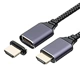 サンワダイレクト HDMI ケーブル マグネットコネクタ 1m ARC対応 8K/60Hz 4K/120Hz フルHD/240Hz ウルトラハイスピード対応 メッシュケーブル 500-HD036-10M