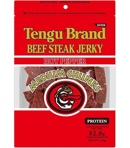 Amazon.co.jp: テング ビーフステーキジャーキー ミディアムチャンク