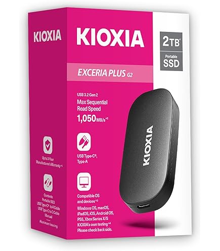 Amazon | KIOXIA EXCERIA PLUS ポータブルSSD 2TB - USB 3.2