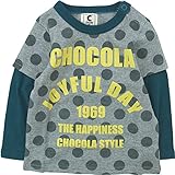 chocola(ショコラ) 天竺ドットPt袖レイヤード風長袖Tシャツ 80cm /杢グレー NO.CH-1521-16016
