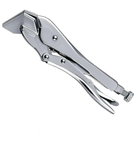 10-Inch Sheet Metal Hand Seamer & Crimper – High Carbon Steel Duckbill Pliers, Locking Grip, Adjustable Clamp, Electroplated Finish