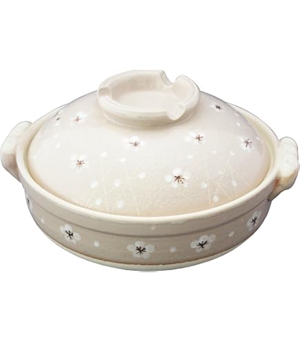 Amazon｜三陶 萬古焼 土鍋 (深鍋) ピンク 8号 3-4人用 小梅志野