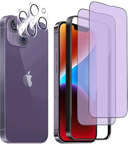 Amazon | DZHFU ガラスフィルム2枚＋レンズフィルム2枚 iPhone 14 用