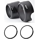 ATAK Canon レンズフード 互換 EW-63C ET-63 58mm フィルター 2枚 4点セット ブラック キャノン EOS Kiss X10 X9i X9 X8i X7i ダブルズームレンズキット