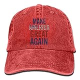 大人 デニム キャップ再び繁栄 米国 日本 景気 イラスト 大人気 スポーツ ハット オールシーズン 紫外線対策 日よけ 小顔効果 プリント付き 無地 レッド