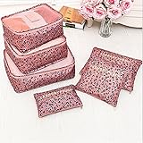 TOPmountain キューブ主催荷物圧縮ポーチパッキング旅行のストレージバッグ6PCS