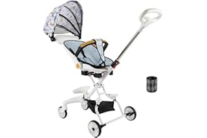 Joxoilsoハンディーキッズスクーター 3輪ベビーカー バギー b型ベビーカー 2.2kg コンパクト 超軽量 30kgまで 高さ調整可能 自立 安定 快適 シンプルなデザイン