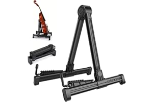 XUANFLY Foldable Lightweight Guitar Stands, Folding Guitar Holder Floor Stand for Electric Guitar, Acoustic Guitar, Ukulele, Violin, Banjo, Portable and Universal