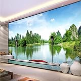 Sproud 大規模なカスタムの壁紙キャッスルピーク緑水風景 Tv 背景リビングルームの壁の装飾的な 250 Cmx 175 Cm