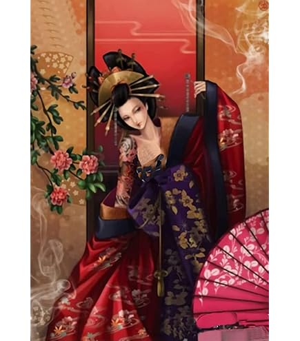 Amazon | Weiniuniu5Dダイヤモンド塗装キット日本の美しい花魁女人気