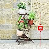 Chengxin Shop-アウトドアプラントスタンド/多層フラワーラック - ヨーロッパスタイルの鉄の金属製の鉢植えの鉢植えフラットポット安定した植物スタンドサポート堅いガーデンストレージシェルフバ