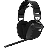 CORSAIR HS80 RGB Wireless Premium Gaming Headset with Dolby Atmos Audio (Low-Latency, Omni-Directional Microphone, 60ft Range