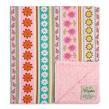 My Blankee Daisy Stripes Organic Cotton Pink w/ Minky Dot Pink Baby Blanket, 30 X 35 by My Blankee