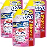 マジックリン 【まとめ買い】バス 風呂洗剤 泡立ちスプレー SUPERCLEAN アロマローズの香り 詰め替え 大容量 820ml*3個 【Amazon.co.jp 限定】