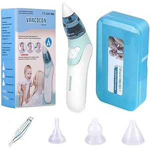 BOXYM 鼻吸い器 電動 鼻水吸引器 ベビー 赤ちゃん用 2つのノズル 0歳から7歳まで 人間工学 持ち運び 洗浄便利 日本語説明書電子版付き