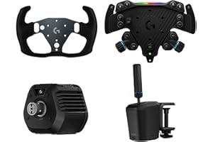 Logicool G ダイレクトドライブ ハンコン RS ステリングホイール レーシングカー ハンドル & シフター セット【 RS50 BASE + RS Wheel HUB + RS Track Wheel + RS シフター & ハンドブレーキ