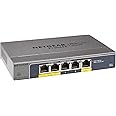 [メーカー生産終了品] NETGEAR 卓上型コンパクト アンマネージプラス スイッチングハブ GS105PE ギガビット5ポート PoEパススルータイプ (PoE 2ポート)電源アダプタ無し PoE給電必須
