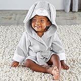 ベビーアスペン Baby Aspen 男女兼用グレーウサギさんタオル地フード付きバスローブ [並行輸入品]