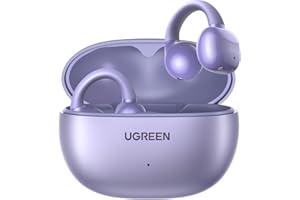 【2025必見!イヤホン ワイヤレス】UGREEN イヤーカフ イヤホン Bluetooth 5.4 Hi-Fi音質 ENC搭載 AI通話ノイズキャンセリング 【オープンイヤー型/耳挟み式/完全ワイヤレス/IPX5防水/最大30時間再生】パープル