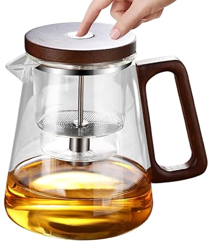 Amazon | 800 ml Enchantipot マジック ティー ポット、木製ハンドル