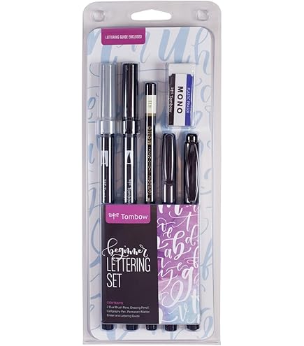 Set Fudenosuke Tombow - Pennarelli Per Calligrafia E Lettering - Foto 8