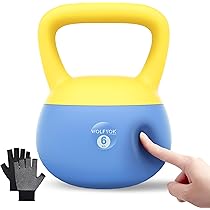 Amazon | ケトルベル ソフト 4kg 6kg 8kg 10kg 滑り止め手袋 【鋼砂