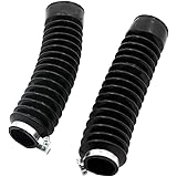 Alpha Rider 35mmx53mmx245mm フロント フォークカバー ショックアブソーバー 左右セット 防塵 プロテクター ダート Yamaha ヤマハ トリッカー 250 XG250 に適用 オートバイ バイク用 ゴム フォークブーツ 