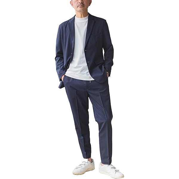 【未使用タグ付】アオキ ストレッチサマーウール セットアップ　春夏 グレージュL Amazon.co.jp: [アオキ] パジャマスーツ ストレッチサマーウール