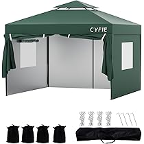 Amazon | CYFIE タープテント ワンタッチ 3mx3m サイドシート 1