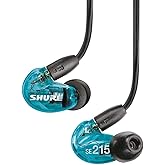 hure SE215SPE-A In-Ear Earphones, High Sound Isolating, Wired, Translucent Blue, Genuine