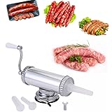 ソーセージメーカー 手動ソーセージメーカー ソーセージマシン 腸詰め器 ソーセージスタッファー ソーセージ充填器 sausage makerアルミ合金製 錆止め 自家製ソーセージ ホームキッチン ホットドッグ ホットリンク 家庭用 業務用 2ポン S