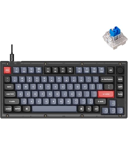 Amazon | Keychron V1 有線カスタムメカニカルキーボード 75