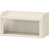 白井産業 ミニ 食器棚 カップボード ホワイト 白木目 幅56.3 高さ29.5 奥行27.1cm CEN-3055GA チェローネ