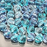 【デイジービーズ】スワロフスキービーズミックス 【#5301/5328-4mm カラー別】 オーシャン 約100ヶ