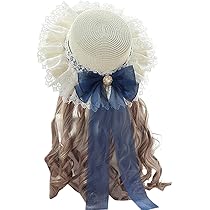 BABYコサージュ　レースリボン　麦わら帽子　ストローハット Amazon | [cnstone] 麦わら帽子 レースリボン ストローハット