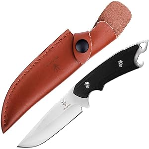 アウトドアナイフ シースナイフ サバイバルナイフ キャンプ バーベキュー登山 地震 防災 釣り 家庭用 缶開け バトニン…