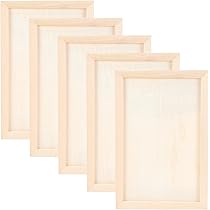 Amazon.co.jp: 6個 キャンバス画材 木製 ウッドキャンバスボード