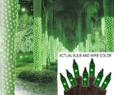 2' x 8' Green Mini Christmas Net Style Tree Trunk Wrap Lights - Brown Wire by Sienna [並行輸入品]