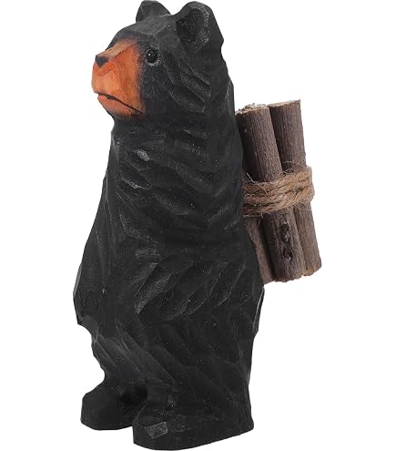 Amazon.co.jp: 木彫りの熊 鮭喰い熊 小 台付き : ホーム＆キッチン