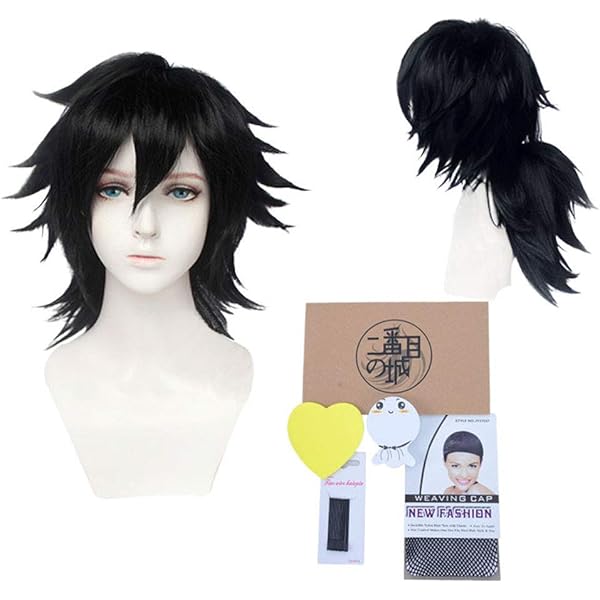Amazon.co.jp: 鬼滅の刃 冨岡義勇 風 ウィッグ キャラウィッグ
