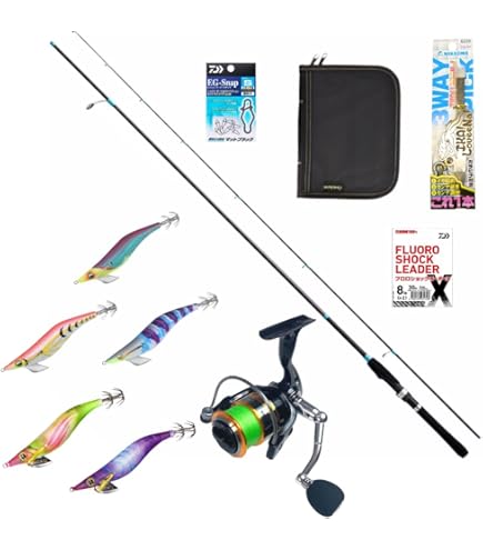 Amazon | エギング入門 オールインワン釣りセット PEライン糸巻き済